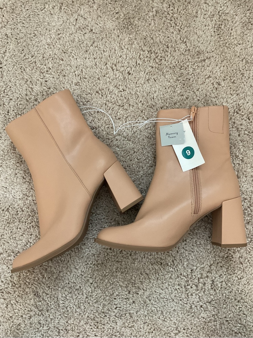 Target Women's Blush Tan Block Heel Ankle Boots